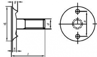 Tellerschrauben M10x40 DIN 15237 stahl 3.6