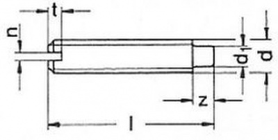 M6x20 NICKEL Gewindestifte mit Schlitz und Zapfen DIN 417