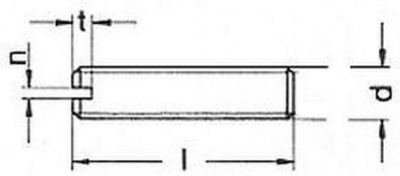 M4x4 MESSING Gewindestifte mit Schlitz und Kegelkuppe DIN 551