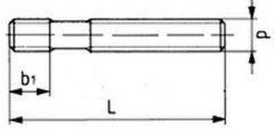 M12x200 BLANK 10.9 Stiftschrauben, fur Mutten von T-Nutten DIN 6379