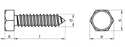 4.8x32 A2 EDELSTAHL Sechskant-Blechschrauben DIN 7976