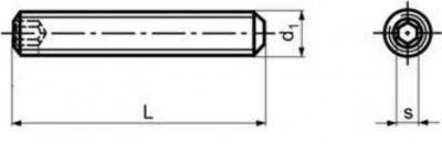 M14x30 BLANK 45H Gewindestifte mit Innensechskant und Kegelkuppe DIN 913 ISO 4026