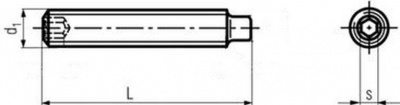 M3x25 BLANK 45H Gewindestifte mit Innensechskant und Zapfen DIN 915 ISO 4028