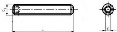 M2x8 BLANK 45H Gewindestifte mit Innensechskant und Ringschneide DIN 916 ISO 4029