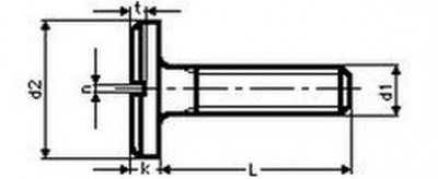 M6x8 BLANK Flachkopfschrauben mit Schlitz, grosser Kopf DIN 921