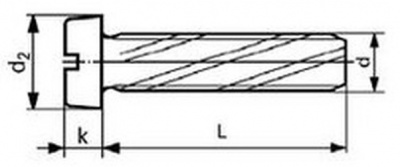 M3x8 VERZINKT Gewinde-Schneidschrauben mit Zylinderkopf und Schlitz DIN 7513B