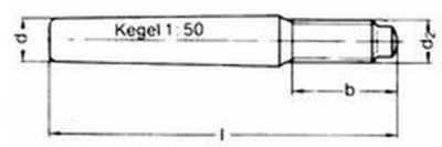 10x85 Kegelstift mit Außengewinde M10 nach DIN 7977