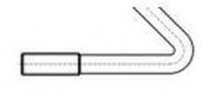 M8x120 L Haken mit gewinde + Scheibe