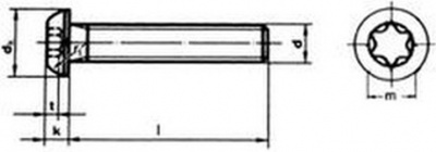 M3x4 A2 EDELSTAHL Flachkopfschrauben mit TORX ISO 7380-1T