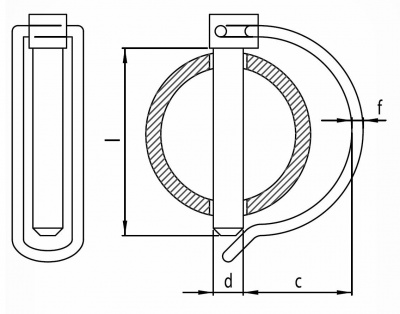 10x50 Klappstecker für Rohre