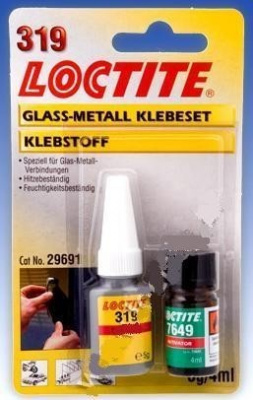loctait Klebstoff Glas 316-metall