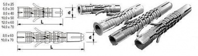 5x25 UPP Copolymer Nylonallzweckdübel