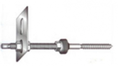 M10x180 A2 EDELSTAHL Stockschrauben mit holz und metrischem gewinde+anchluss, schraubenmuttern und scheibe