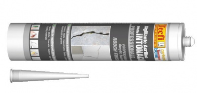 Profi- Acryl- Dichstoff für Riss- und Reparaturspachtel Anwendungen im Inen-/Aussenbereich (max Spalt 20mm) Tecfi weiß 300ml