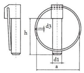 10x44 Klappstecker DIN 11023